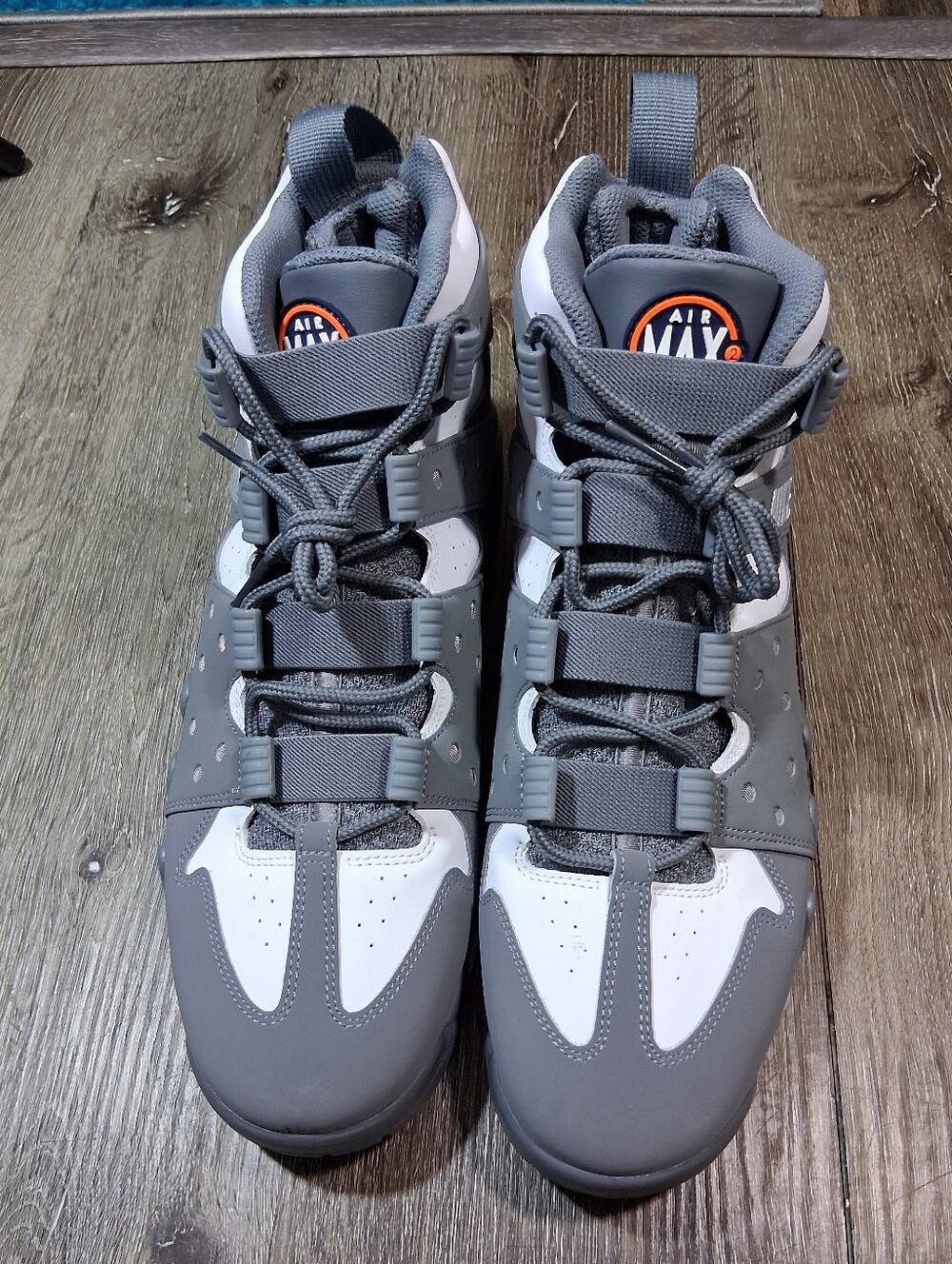 Nike Air Max Mens Gray and White High-Top Sneakers